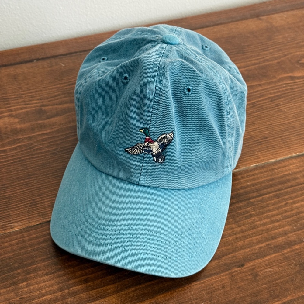 Filson Blue Baseball Cap with Embroidered Duck